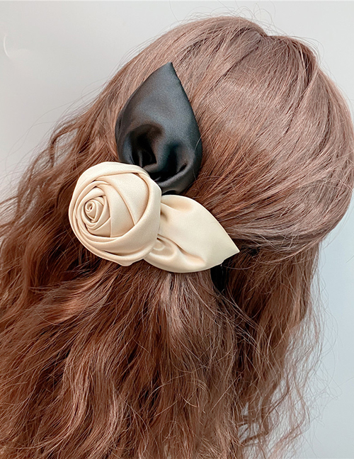 Fashion Main Image Color Rose Satin Rose Hair Clip