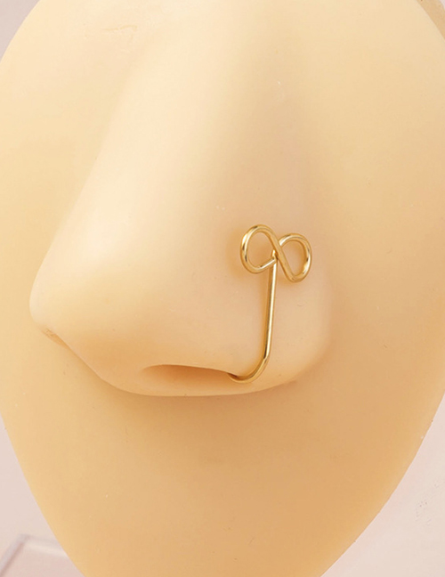 Fashion Gold Stainless Steel Winding Piercing Nose Clip