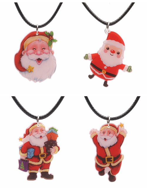 Fashion Santa Claus 1 Christmas Old Man Cane Necklace