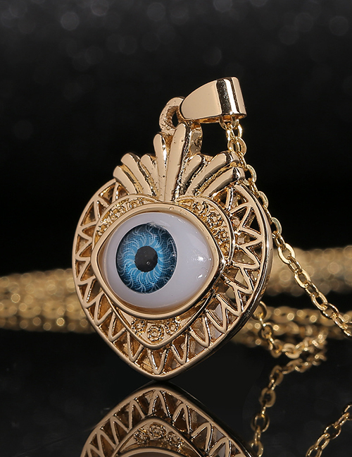 Fashion Gold Geometric Strawberry Eye Necklace