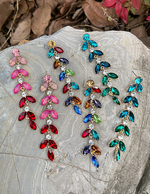Fashion Color Alloy Diamond Branch Earrings