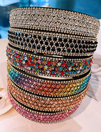 Fashion White Diamond Rainbow Rhinestone Headband