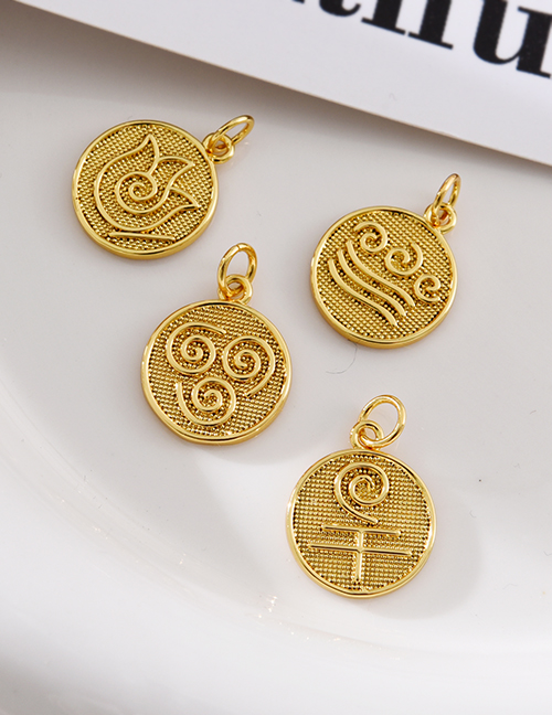 Fashion Golden 1 Copper Round Zodiac Pendant Accessories