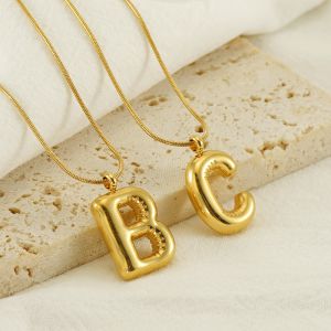 Fashion gold Letter Z (including Chain) Titanium Steel 26 Letter Necklace
