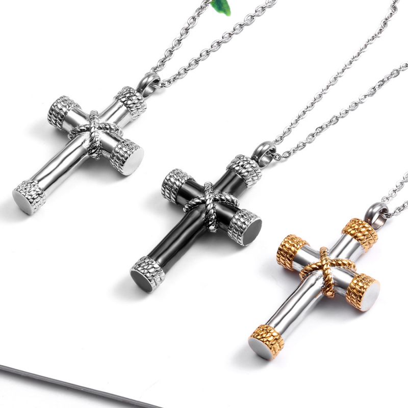 Fashion Gold Pendant Without Chain Stainless Steel Rope Cross Pendant