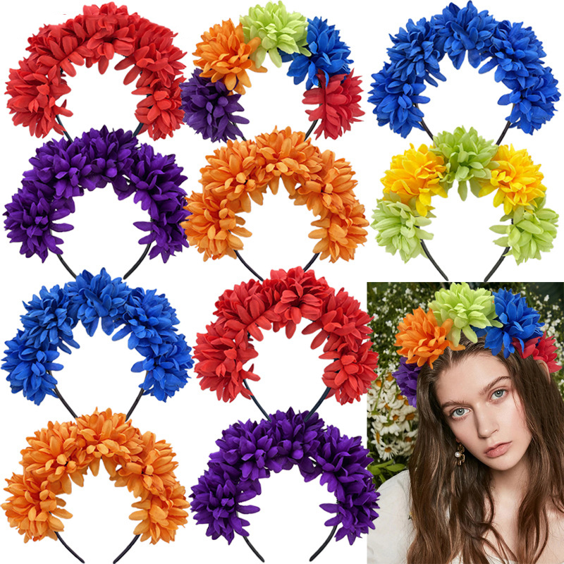 Fashion 1 Color Simulated Flower Headband 