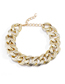 Fashion Necklace Gold Single Layer Tassel Pitted Ccb Chain Link Necklace Earrings