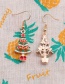 Fashion Christmas Tree Earrings Necklace Set Christmas Base Oil Christmas Tree Necklace And Earring Set