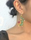 Fashion Dragon Contrasting Color Dripping Dragon Earrings