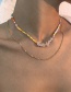 Fashion Green Irregular Beaded Double Necklace