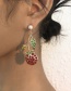 Fashion Red Alloy Diamond Stud Earrings