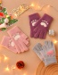Fashion Grey Fabric Plush Cat Claw Fingerless Touch Screen Gloves