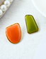 Fashion Green+orange Alloy Resin Asymmetric Earrings