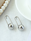 Fashion Silver Alloy Geometric Round Bead Earrings