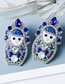 Fashion Matryoshka Alloy Set With Diamond Earrings
