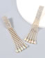Fashion Ab Color Alloy Diamond Tassel Earrings