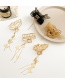 Fashion 1# Alloy Butterfly Square Pearl Tassel Catch