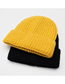 Fashion Black Woolen Knit Hat Pullover Cap