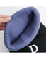 Fashion Black D Knit Hat Letter Embroidery Woolen Knit Beanie