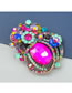 Fashion Color Alloy Diamond Geometric Brooch