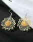Fashion Earrings Resin Daisy Dried Flower Stud Earrings