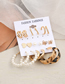 Fashion Gold Alloy Heart Butterfly Pearl Geometric Earring Set