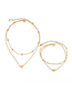 Fashion Gold Alloy Heart Bracelet Necklace Set