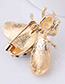 Fashion Gold Color+white Bee Shape Decorated Brooch