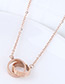 Elegant Rose Gold Circular Rings Decorated Necklace