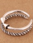 Fashion Silver Color Arrows Shape Decorated Opening Ring