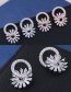 Fashion Rose Gold Full Diamond Decorated Snowflake Earrings