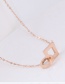 Fashion Rose Gold Geometric Shape Design Necklace