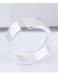 Fashion Silver Color Pure Color Decorated Opening Ring