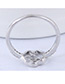 Elegant Silver Color Hollow Out Rose Design Ring