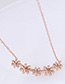 Fashion Rose Gold Flower Shape Decorated Necklace