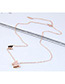Fashion Rose Gold Butterfly Shape Decorated Necklace