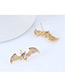 Fashion Gold Color Bat Shape Design Earrings