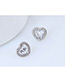 Fashion Silver Color Heart Shape Decorated Earrings