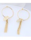 Fashion Gold Color Tassel Decorated Pure Color Earrings