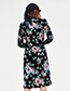 Fashion Balck Flower Pattern Decorated Dress