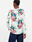 Fashion White Flower Decorated Long Sleeves Blouse