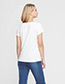 Fashion White Letter Shape Decorated T-shirt