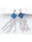 Fashion Silver Color Tassel Decorated Earrings
