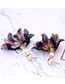 Fashion Black Flower Shape Design Earrings