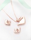 Fashion Rose Gold Swan Shape Decorated Jewelry Sets