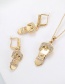 Fashion Gold Color Belt Buckle Decorated Jewelry Sets