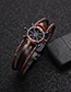 Fashion Dark Red Compass Shape Decorated Bracelet(for Men)