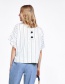 Fashion White Stripe Pattern Decorated Shirt
