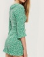 Fashion Green Spot Pattern Decorated Dress