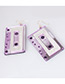 Fashion Gold Color Magnetic Tape Shape Decorated Earrings
